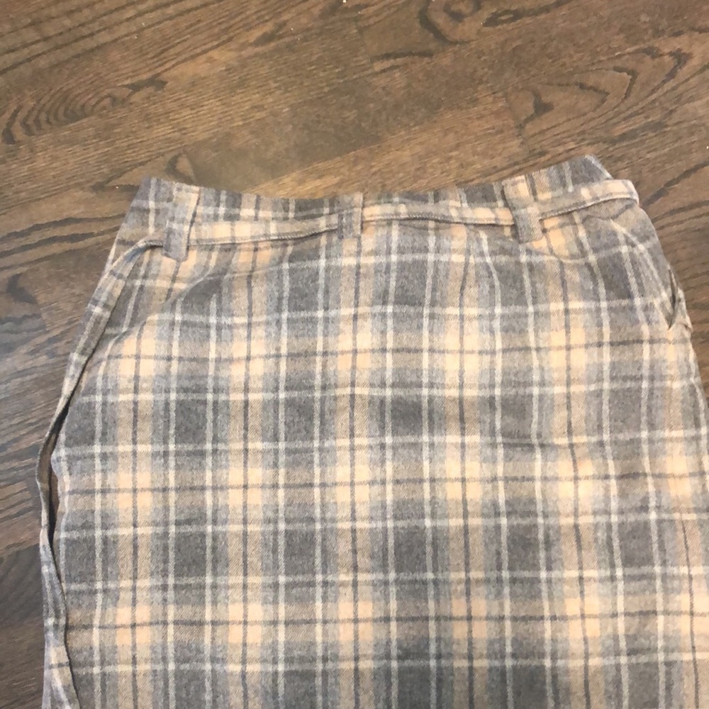 - Talbot’s skirt tan and gray plaid size 10 - Picture 7 of 13